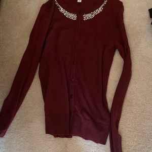 Merona dressy sweater button up